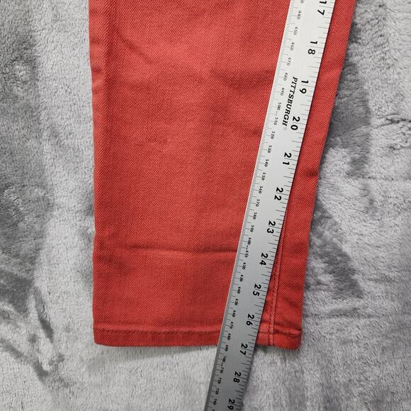 Levi’s Jeans Womens 8 Orange The Original Jean Mid Rise Skinny Stretch Preppy - Picture 11 of 13